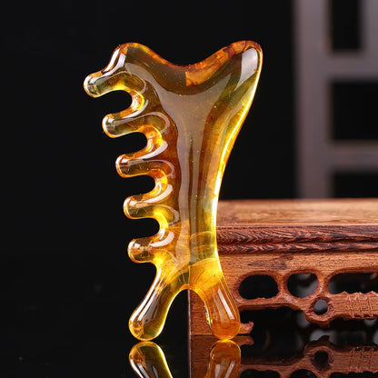 Head Massage Scalp Four-In-One Massage Comb Meridian Scalp Resin Scalp Massage Comb Head Unblocking Face Nose Massager Guasha